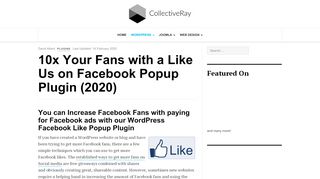 
                            12. 10x Your Facebook Fans with WP Facebook Like Popup Plugin ...