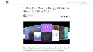 
                            9. 11 Best Free Material Design UI Kits for Sketch & PSD in 2018 - Medium