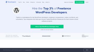 
                            10. 11 Best Freelance WordPress Developers for Hire in Feb 2019 - Toptal®