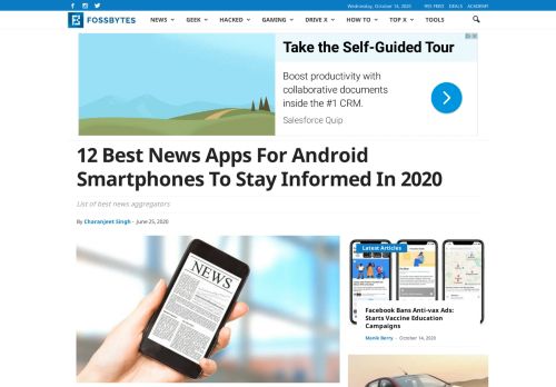 
                            12. 11 Best News Apps For Android Smartphones To Stay Informed In 2019