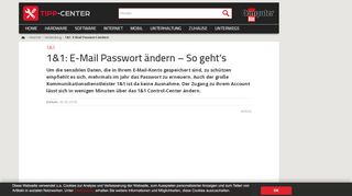 
                            11. 1&1: E-Mail Passwort ändern | TippCenter