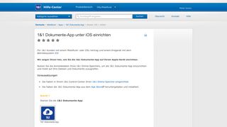 
                            5. 1&1 Hilfe Center - 1&1 Dokumente-App unter iOS einrichten