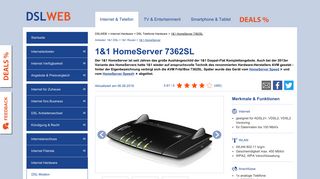 
                            11. 1&1 HomeServer 7362SL: Funktionen, Technische Details und Bilder