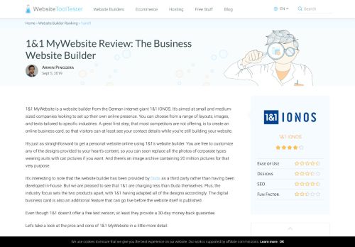 
                            8. 1&1 Ionos MyWebsite Review: Best Site Builder for Your Business?