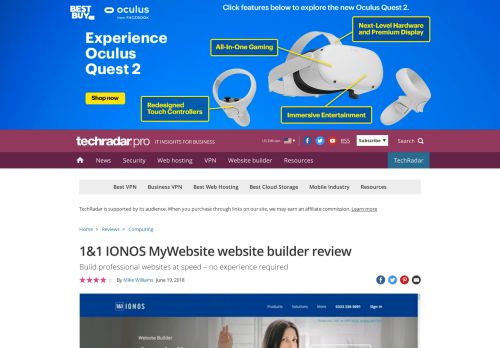 
                            11. 1&1 IONOS MyWebsite website builder review | TechRadar