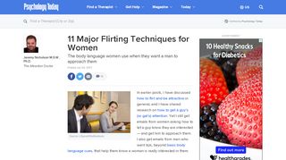 
                            5. 11 Major Flirting Techniques for Women | Psychology Today