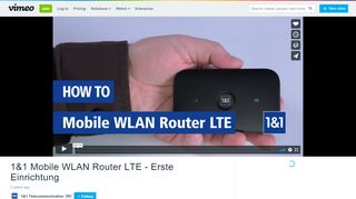 
                            12. 1&1 Mobile WLAN Router LTE - Erste Einrichtung on Vimeo
