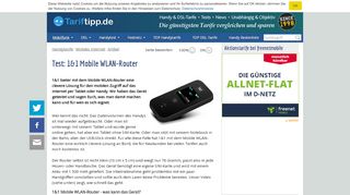 
                            6. 1&1 Mobile WLAN-Router - Tariftip.de