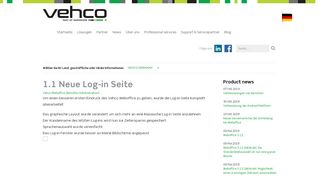 
                            3. 1.1 Neue Log-in Seite | Vehco®