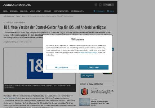 
                            10. 1&1: Neue Version der Control-Center App für iOS und Android ...