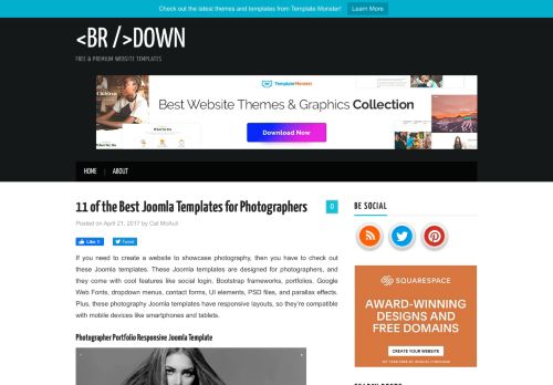 
                            9. 11 of the Best Joomla Templates for Photographers – <br />down