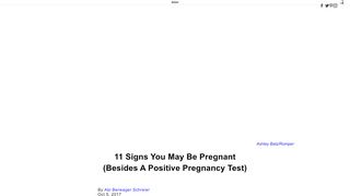 
                            12. 11 Signs You May Be Pregnant (Besides A Positive Pregnancy Test)