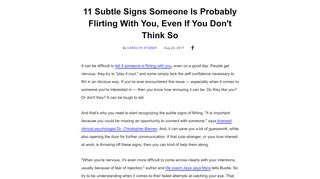 
                            3. 11 Subtle Signs Someone Is Probably Flirting With You, Even If You ...