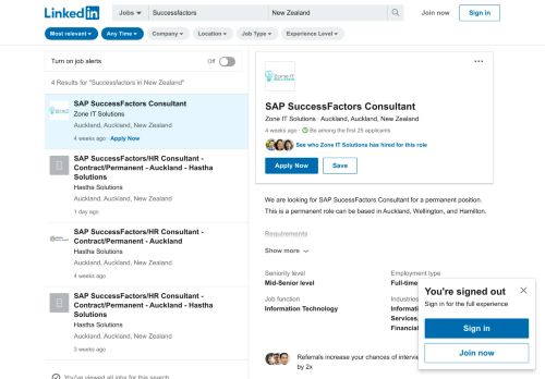 
                            12. 11 Successfactors jobs in New Zealand - LinkedIn