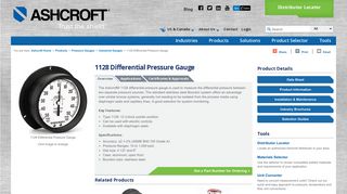 
                            11. 1128 Differential Pressure Gauge ASME B40.1 - Ashcroft