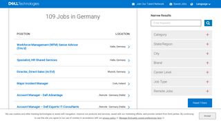 
                            2. 116 Jobs in Germany - Search Germany Jobs at Dell Careers