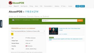 
                            8. 116.0.4.214 | PT Wifiku Indonesia | AbuseIPDB