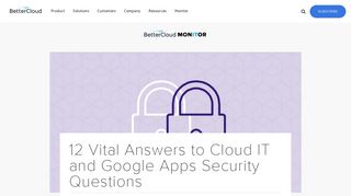 
                            12. 12 Answers to Cloud IT and Google Apps Security Questions
