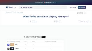 
                            8. 12 Best Linux Display Manager as of 2019 - Slant