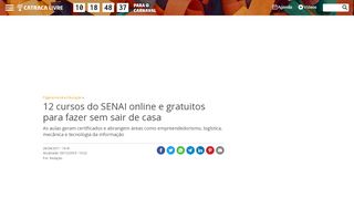 
                            10. 12 cursos do SENAI online e gratuitos para fazer sem sair de casa