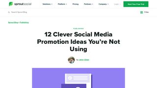 
                            8. 12 Social Media Promotion Ideas You're Not Using | Sprout Social