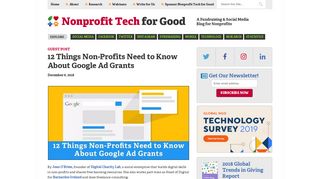 
                            11. 12 Things Non-Profits Need to Know About Google Ad Grants