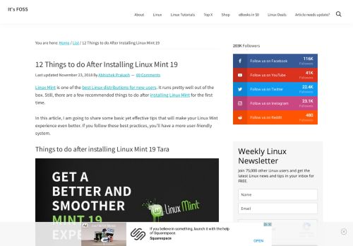 
                            5. 12 Things to do After Installing Linux Mint 19 - It's FOSS