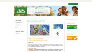 
                            7. 120 Euro - AOK-Prämienprogramm - Prämienshop
