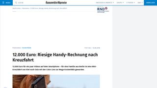 
                            8. 12.000 Euro: Riesige Handy-Rechnung nach Kreuzfahrt - HAZ