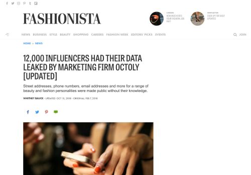 
                            12. 12,000 Influencers Had Their Data Leaked by Marketing Firm Octoly ...