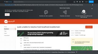 
                            12. 12.04 - sudo unable to resolve host localhost.localdomain - Ask Ubuntu