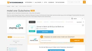 
                            6. 120€-Gutschein von motel one | Gutscheinsammler.de