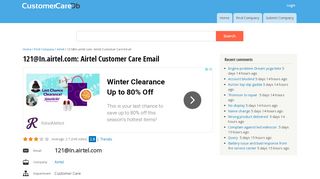 
                            2. 121@in.airtel.com: Airtel Customer Care Email | CustomerCareDb