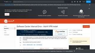 
                            6. 12.10 - Software Center Internal Error - Astrill VPN install - Ask Ubuntu