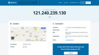 
                            5. 121.240.239.130 IP Address Details - IPinfo IP Address Geolocation API