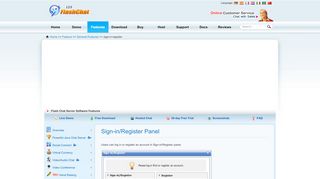 
                            3. 123 Flash Chat – Sign-in/Register Panel