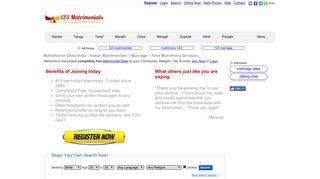 
                            1. 123-Matrimonials.com: Matrimony Search, Matrimonials, India ...