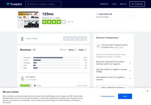 
                            7. 123mc Reviews | Read Customer Service Reviews of www.123mc.dk