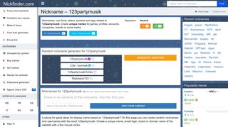 
                            10. 123partymusik - Names and nicknames for 123partymusik