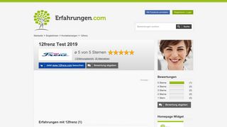 
                            2. ᐅ 12frenz Erfahrungen aus 1 Bewertungen » 5/5 im Test