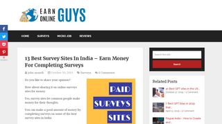 
                            12. 13 Best Paid Survey Sites In India - Earn Money For Completing Surveys