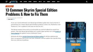 
                            8. 13 Common Skyrim Special Edition Problems & How to Fix Them