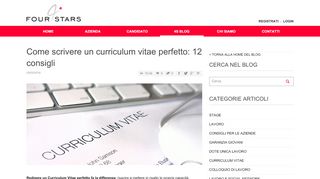 
                            11. 13 consigli per un curriculum vitae perfetto - FourStars