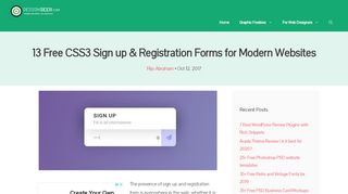 
                            7. 13 Free CSS3 Sign up & Registration Forms for Modern Websites ...