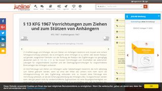 
                            10. § 13 KFG 1967 (Kraftfahrgesetz 1967), Vorrichtungen zum Ziehen und ...