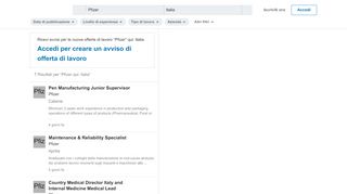 
                            7. 13 offerte di lavoro per “Pfizer” qui: Italia - LinkedIn