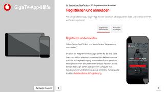 
                            2. 1.3 Registrieren und Anmelden - GigaTV-App - Vodafone