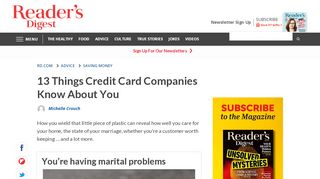 
                            13. 13 Things Credit Card Companies Know About You | Reader's Digest