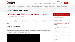 
                            12. 13 Things to do First in Conan Exiles - Conan Exiles Wiki Guide - IGN