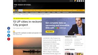 
                            10. 13 UP cities in reckoning for Smart City project | Lucknow ...
